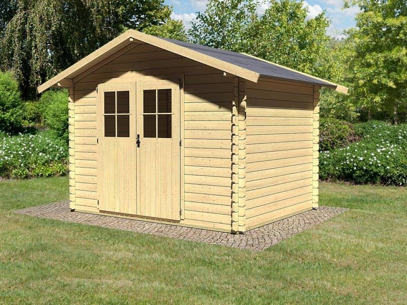 Dřevěný zahradní domek Karibu Seefeld 5 natur