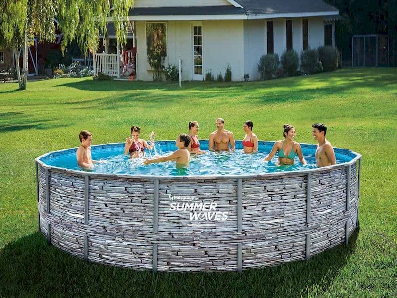 Nadzemní bazén Elite Frame (šedý kámen)