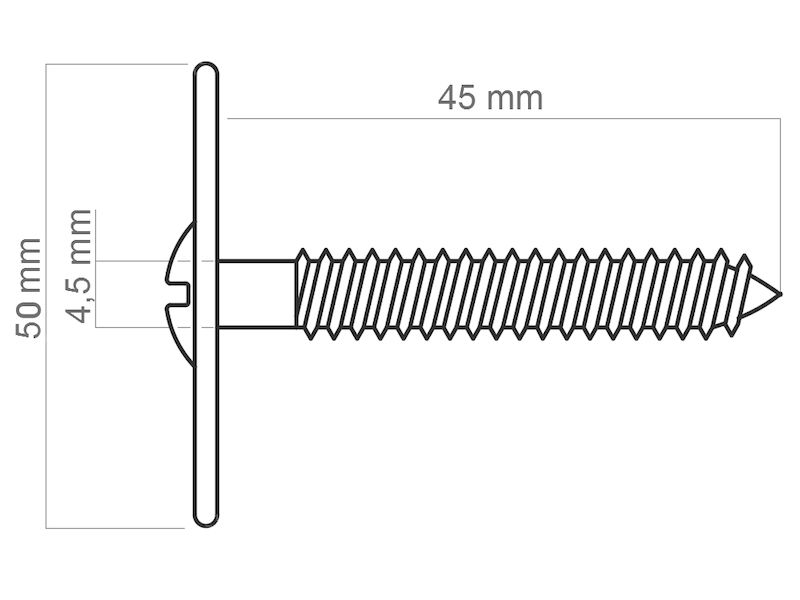Univerzální upevňovací terč 50 mm
