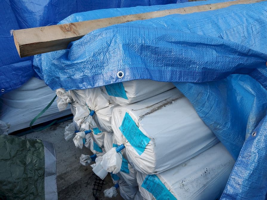 Zabalené netkané geotextilie