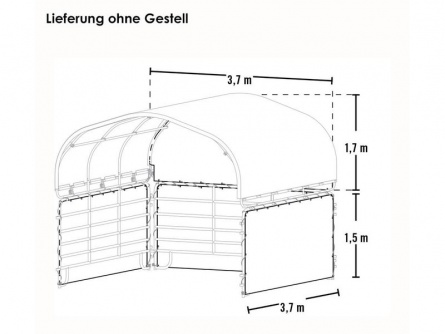 Bočnice ShelterLogic 3,7 × 3,7 m