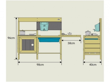 Dřevěná kuchyňka Marmot