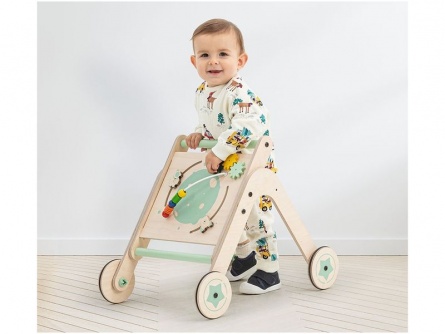 Dřevěné chodítko a hrací stolek WalkMe