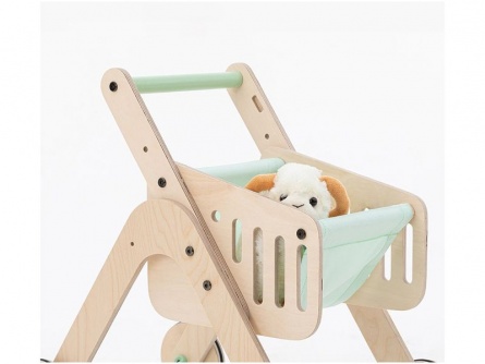 Dřevěný nákupní vozík a chodítko Trio Shopper