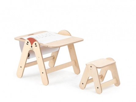 Dřevěný stolek na malování Fox