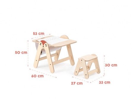 Dřevěný stolek na malování Fox