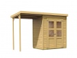 Dřevěný zahradní domek Karibu Merseburg 3 s přístavkem