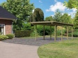 Dřevěný carport na auto Karibu ECO 2A