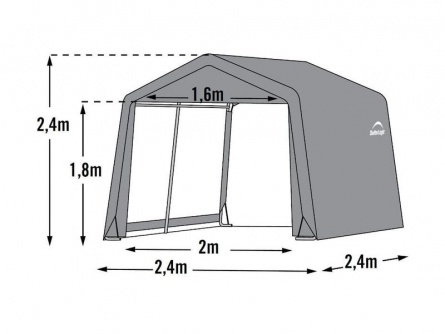ShelterLogic 2,4 × 2,4 m šedá