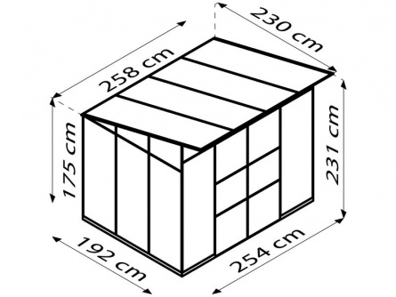Vitavia Playa 5900 sklo 3 mm + PC 6 mm stříbrný