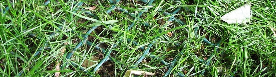 Zatravňovací rohož prorostlá trávou